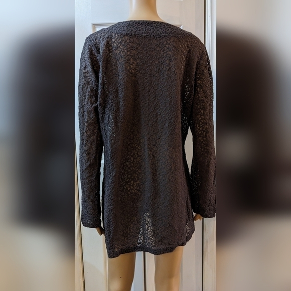 Pre-owned Liz Claiborne brown long sleeve extra large shirt, TD - Picture 2 of 4